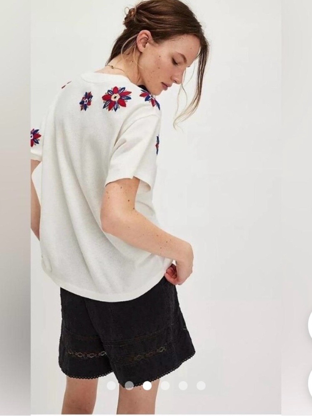 Free People Petal Stitch Tissue Tee NWT - Picture 2 of 4